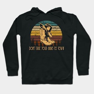 Don't Take Your Guns To Town Quotes Music Cowboy Hoodie